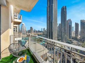 Chic 1BR Fountain-view Flat Downtown Burj Khalifa